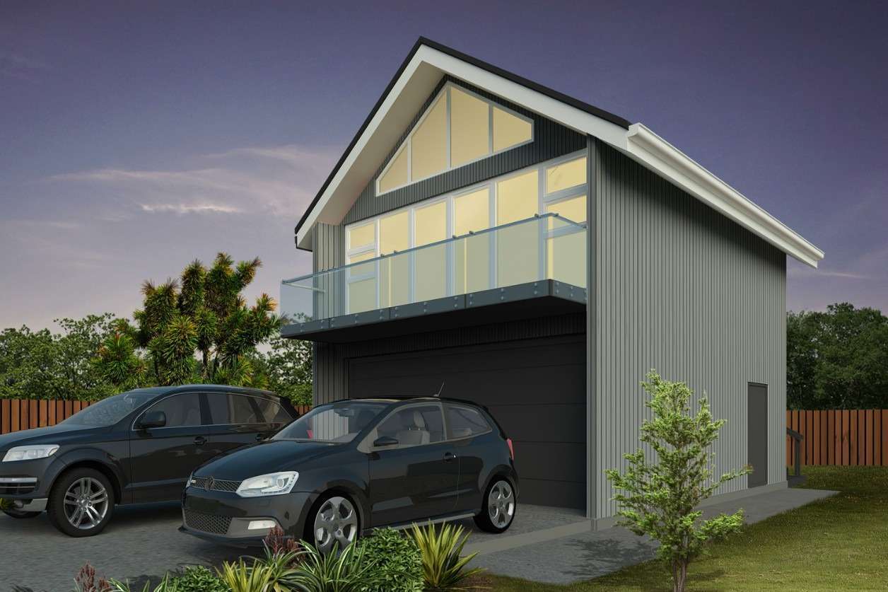 Double Garage With Loft Gable - Hybrid Build - Craftsman Builders